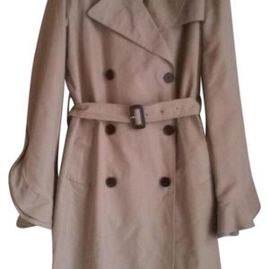 C & C Trench Coat Double Breasted Bell Sleeve Sz M